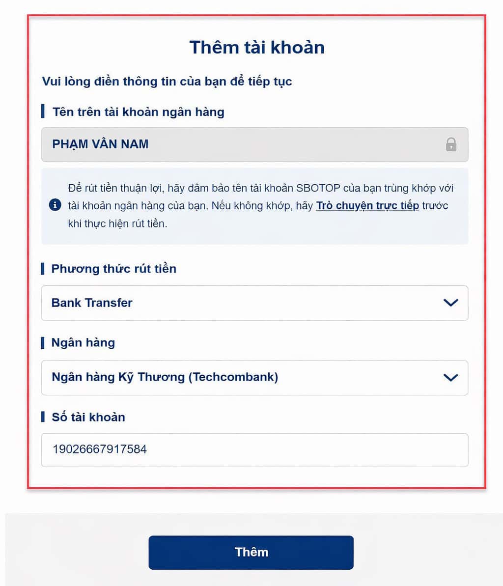 buoc 2: cap nhat thong tin ngan hang